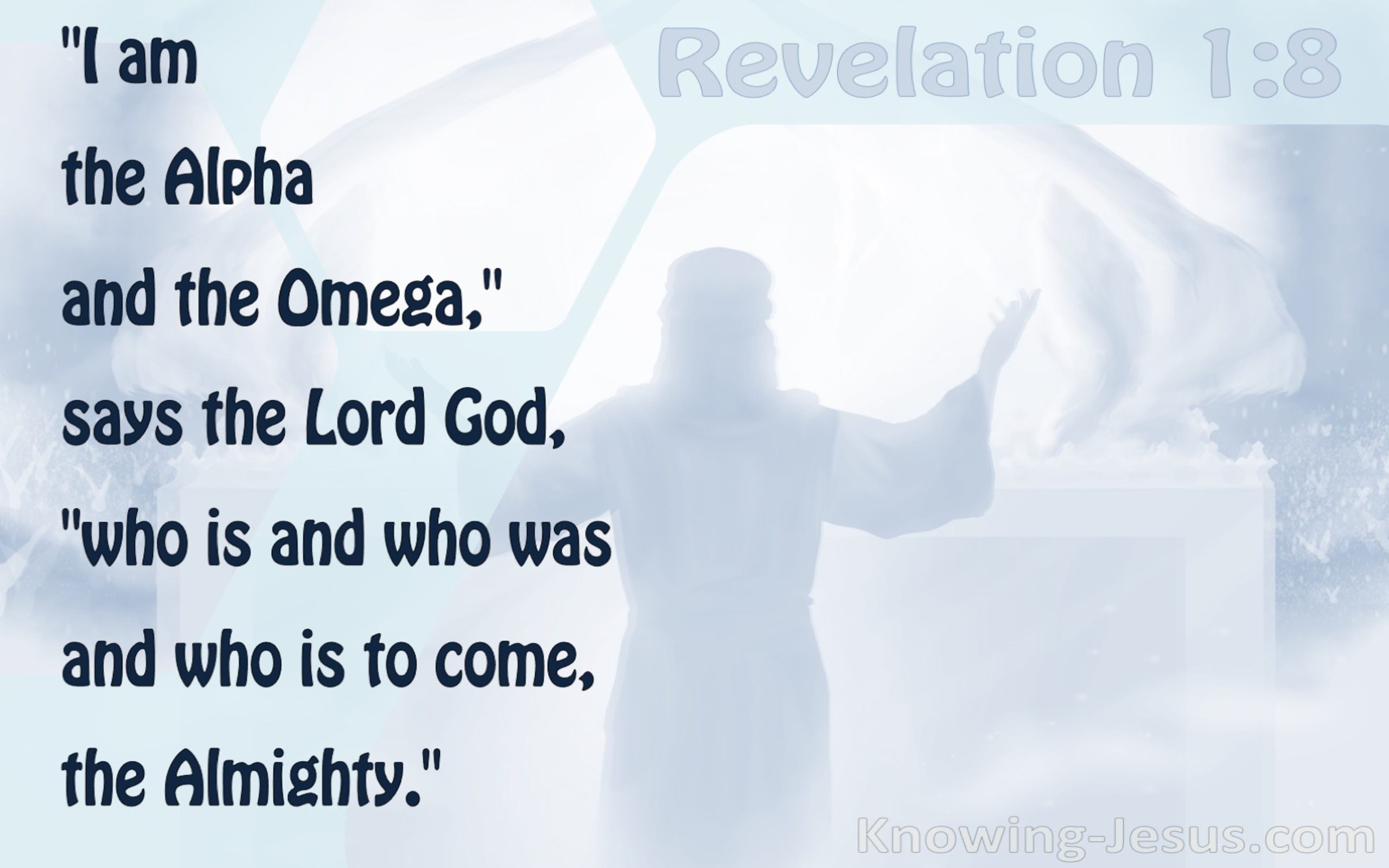 Revelation 1:8 The Alpha and the Omega (navy)